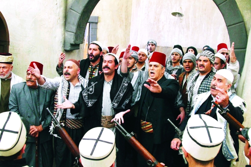 "أحد مشاهد مسلسل باب الحارة 9"
