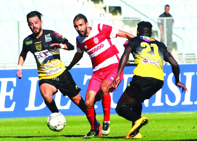 "■ المباراة بين الأفريقي واتحاد بنقردان شهدت ندية وإثارة | أ ف ب"