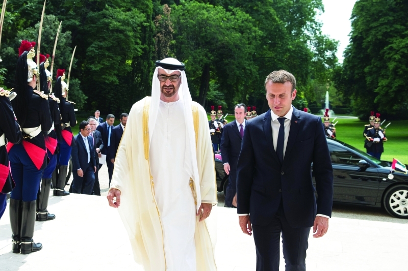 "محمد بن زايد وماكرون"