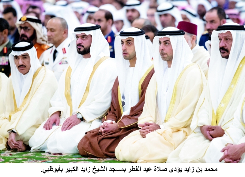 "■ عمر وخالد بن زايد وسعيد بن محمد وعبدالله بن محمد وأحمد الزعابي"