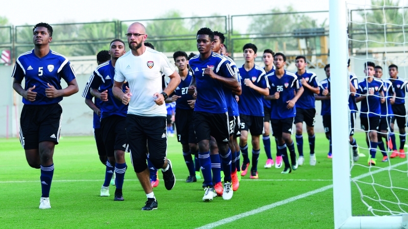 "■ أثناء تدريبات منتخب الناشئين"