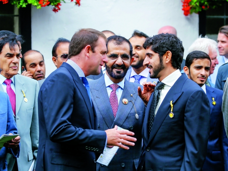 "Ⅶ محمد بن راشد خلال حضوره السباق بحضور حمدان بن محمد | البيان"