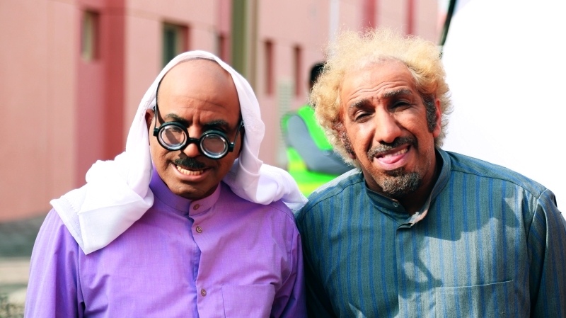 "■ عبد الله زيد وطارق العلي في أحد مشاهد الفيلم | من المصدر"