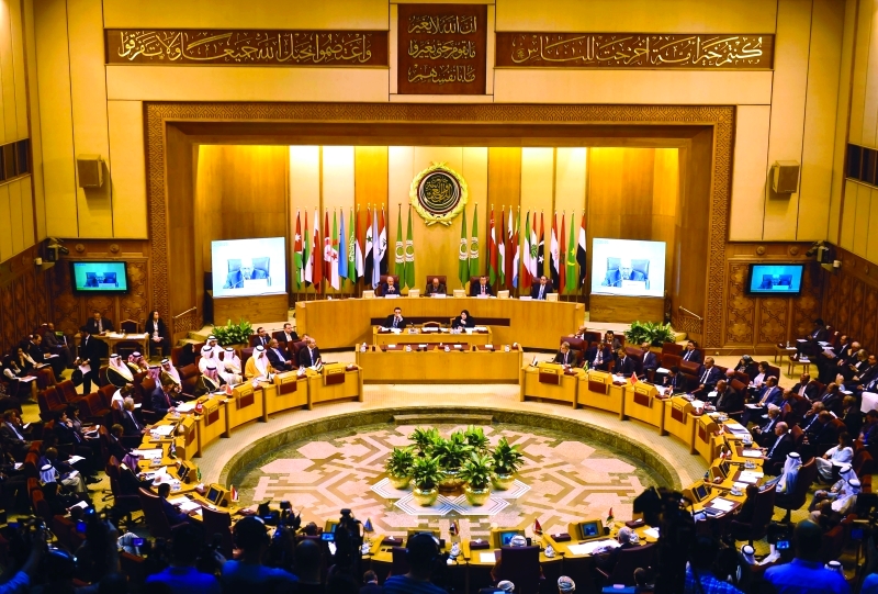"■ المجلس الوزاري العربي خلال الاجتماع الطارئ بشأن المسجد الأقصى في القاهرة | أ.ف.ب"