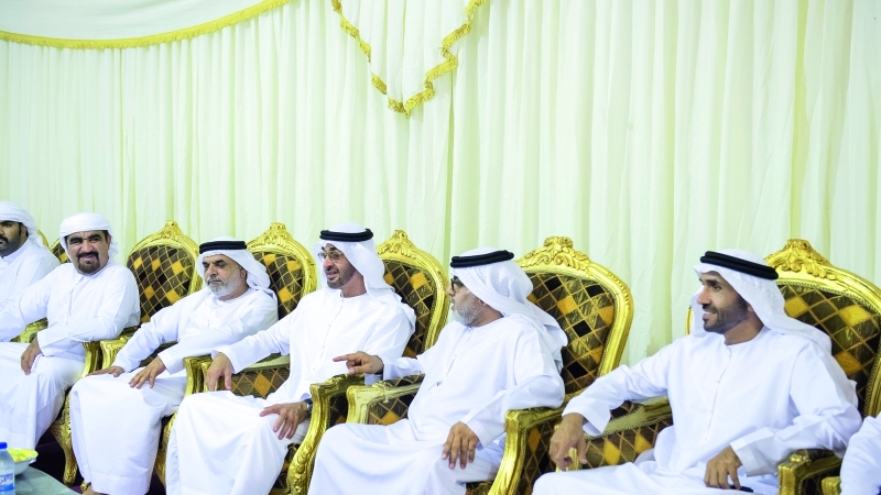 "■ محمد بن زايد ونهيان بن زايد يعزيان أسرة الشهيد سمير البلوشي"