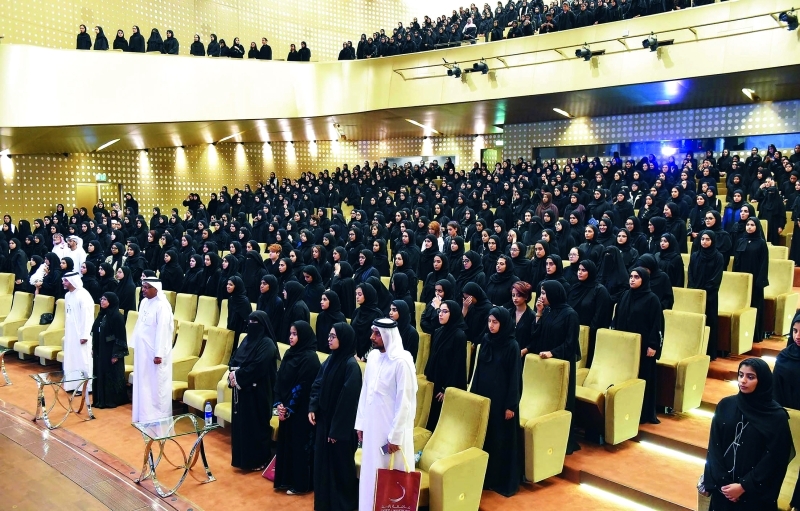 "خلال السلام الوطني في افتتاح برنامج الإرشاد الأكاديمي | من المصدر"