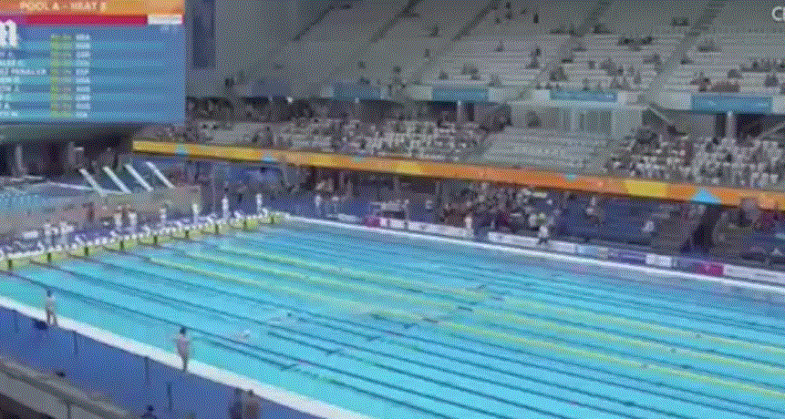 بالفيديو ..سباح يضحي بالذهب وينتصر لإنسانيته