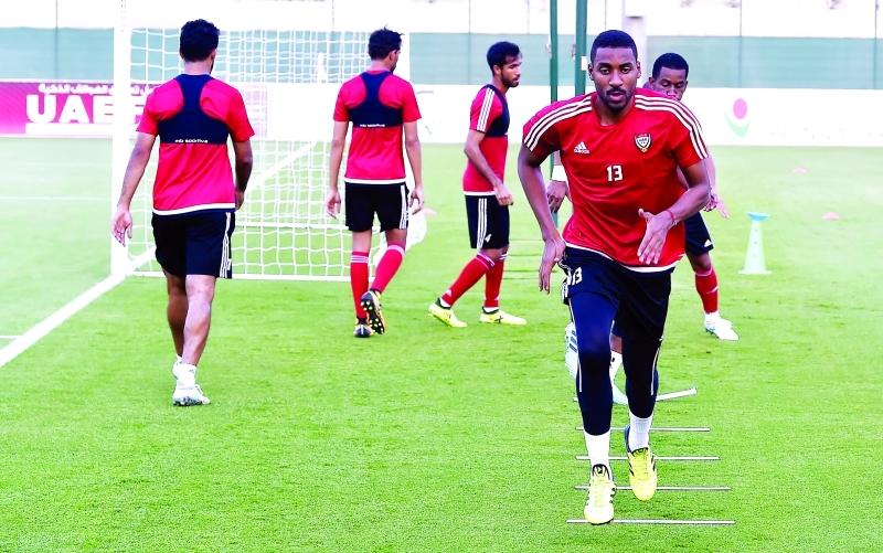 "Ⅶ خميس إسماعيل خلال تدريبات المنتخب | تصوير - هشام تكنوين"