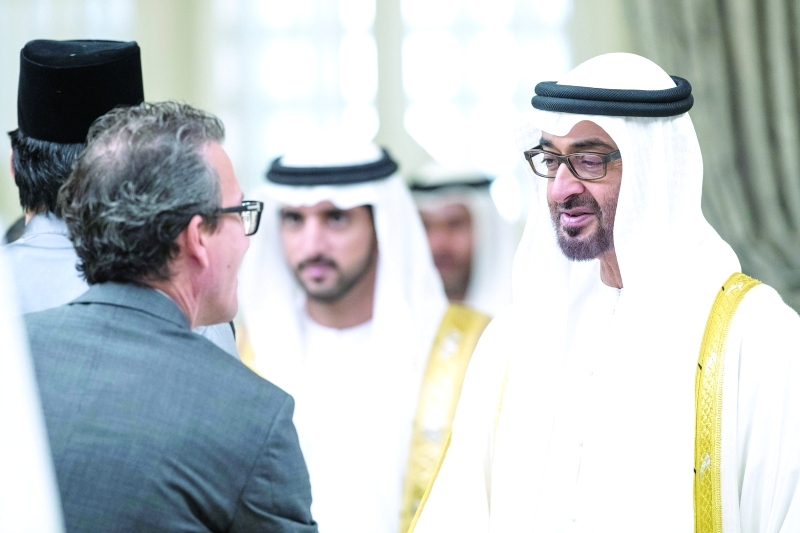 "وسموه خلال استقبال المهنئين بحضور حمدان بن محمد"