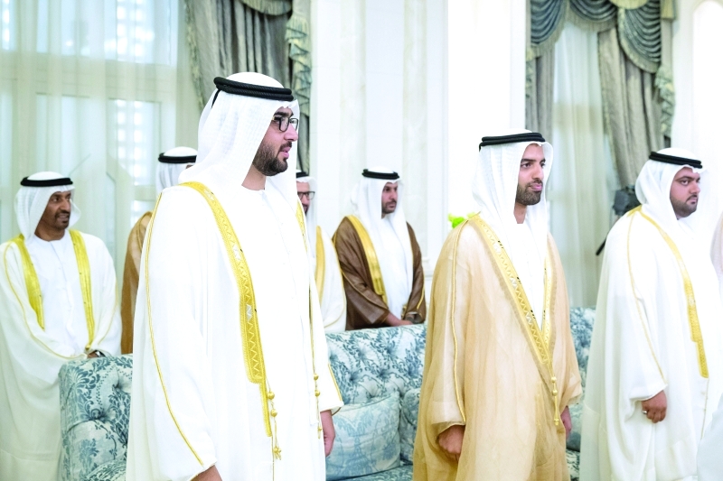 "محمد بن حمد وراشد بن سعود المعلا ومحمد بن سعود القاسمي"