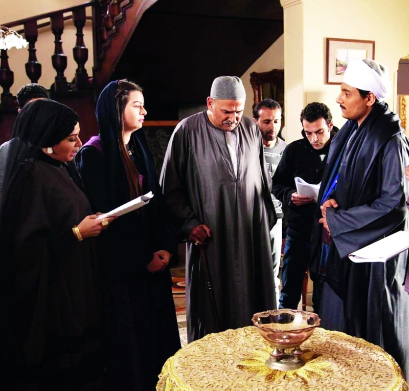 "جمال سليمان في كواليس مسلسل «أفراح إبليس» ـــ أرشيفية"