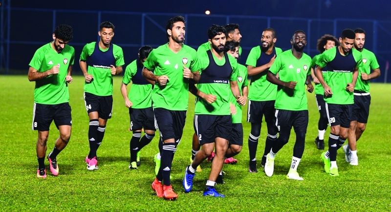 "■ من تدريبات منتخبنا الوطني | البيان"