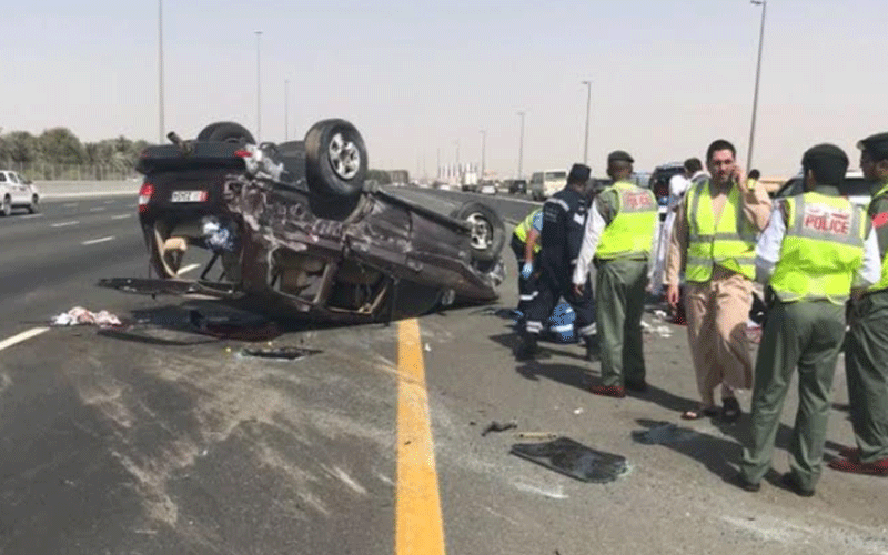 وفاة طفلة وإصابة 6 آخرين بحادث في دبي