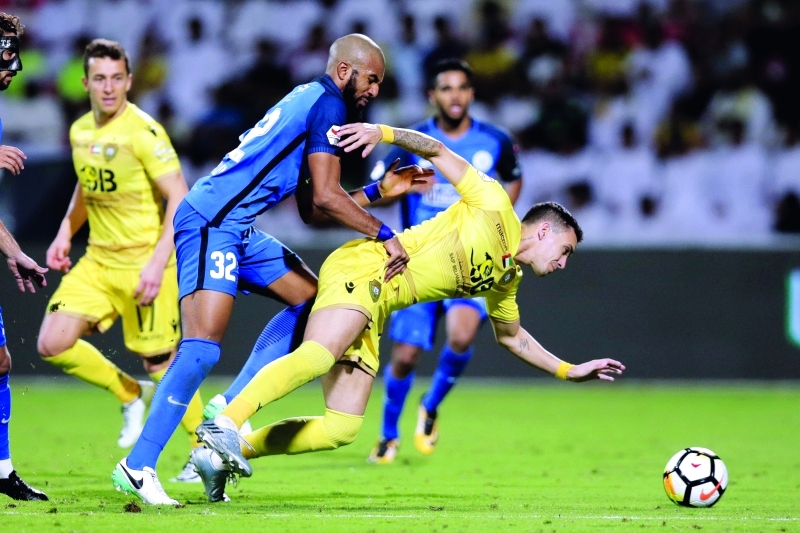 "■ كايو خلال مشاركته في مباراة «الديربي» أمام النصر | تصوير - سالم خميس"