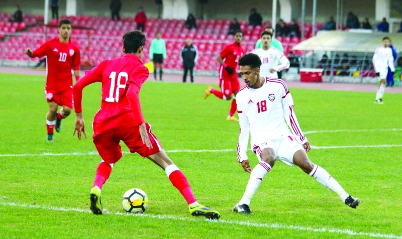 "■ جانب من مباراة منتخب الشباب مع نظيره البحريني | البيان"