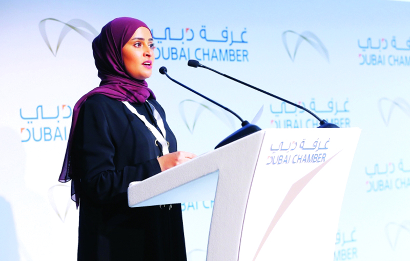 "عهود الرومي متحدثة خلال المؤتمر من المصدر"
