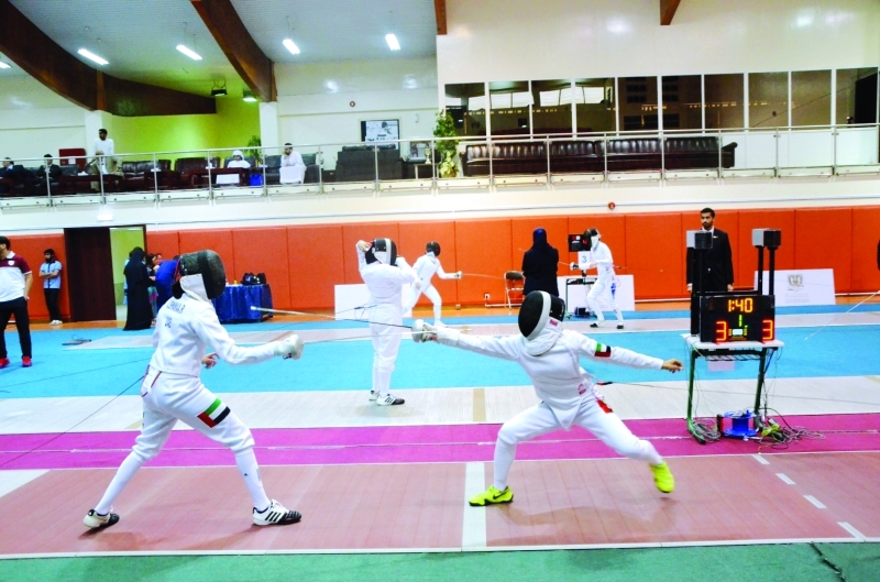 "■ جانب من منافسات البطولة | البيان"