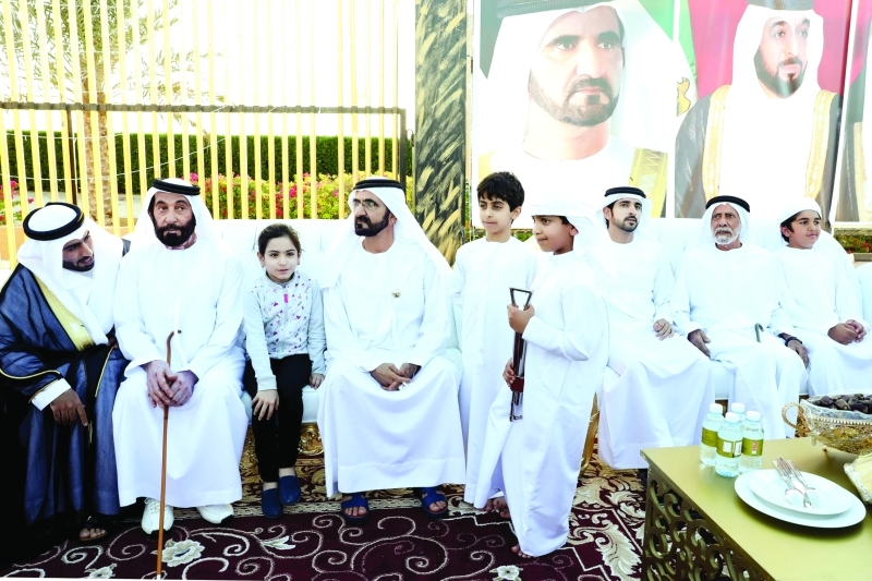 "Ⅶ محمد بن راشد وحمدان بن محمد خلال حضورهما أفراح الفلاسي والحميري | تصوير : خليفة اليوسف"