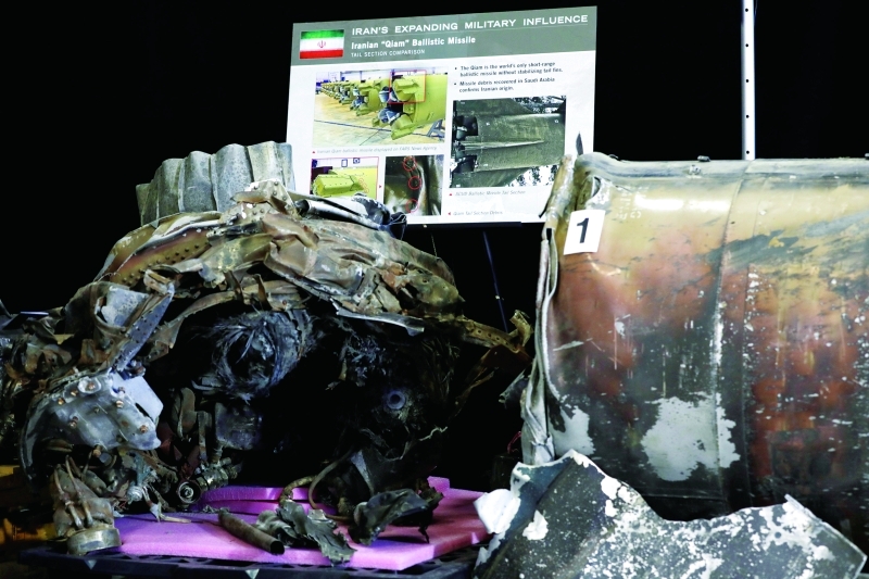 "Ⅶ بقايا الصواريخ الباليستية الإيرانية التي يستخدمها الحوثيون | رويترز"