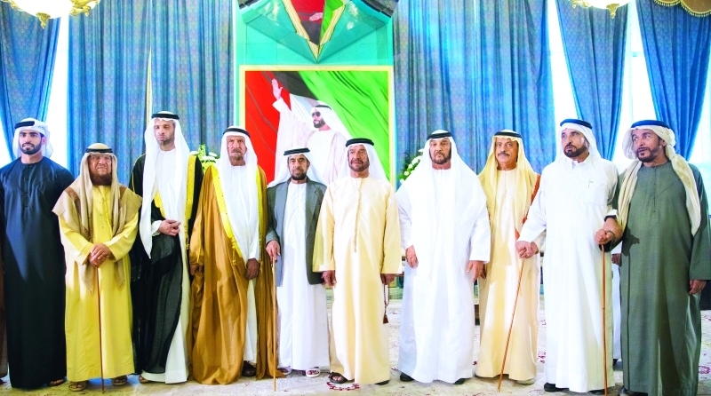 "■ سرور بن محمد وأحمد خليفة السويدي خلال الحفل"