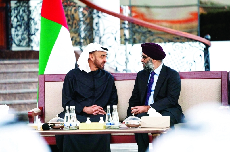 "■ سموه وهارجيت ساجان خلال اللقاء"