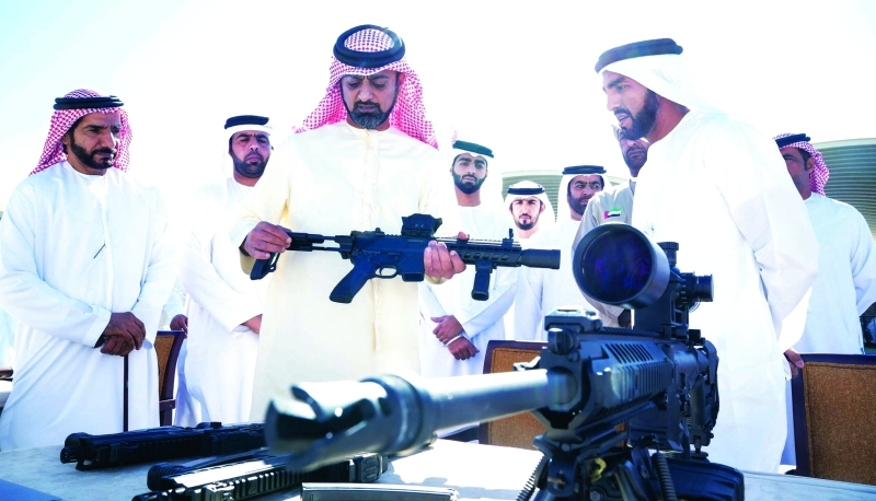 "عمار النعيمي خلال افتتاحه النادي | وام"