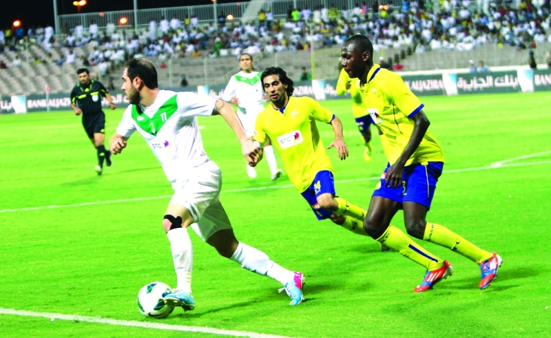 "النصر والأهلي خلال مباراة سابقة بينهما | أرشيفية"