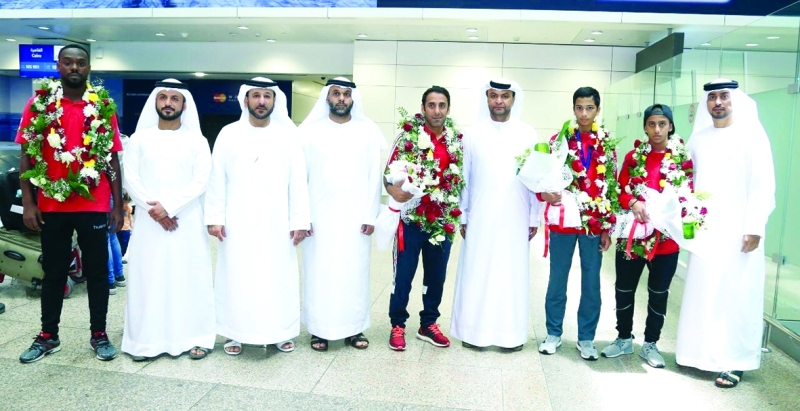 "جانب من الاستقبال الأخير لأبطال التايكواندو | البيان"