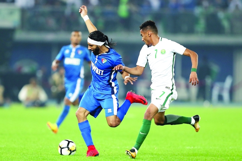 "خلال مباراه منتخب الكويت ومنتخب السعوديه في خليجي 23 بالكويت ، ديسمبر 23 2017 تصوير سالم خميس"