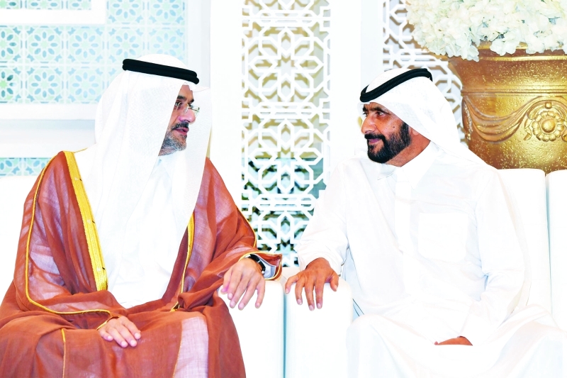 "سلطان بن محمد بن سلطان وأحمد بن راشد"