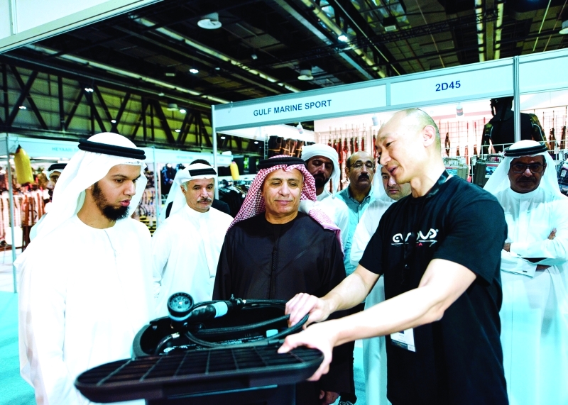 "Ⅶ مطر الطاير خلال افتتاح معرض رياضات المغامرة والتحدي | البيان"