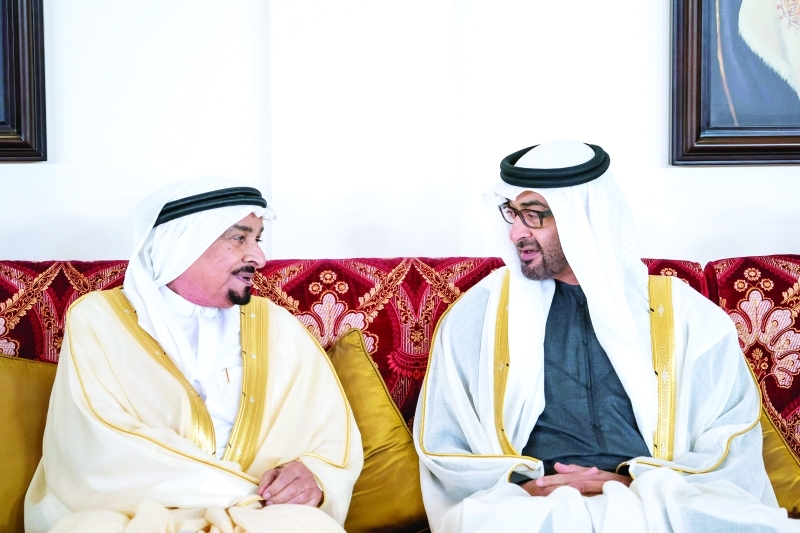 "محمد بن زايد متحدثاً إلى حميد النعيمي"