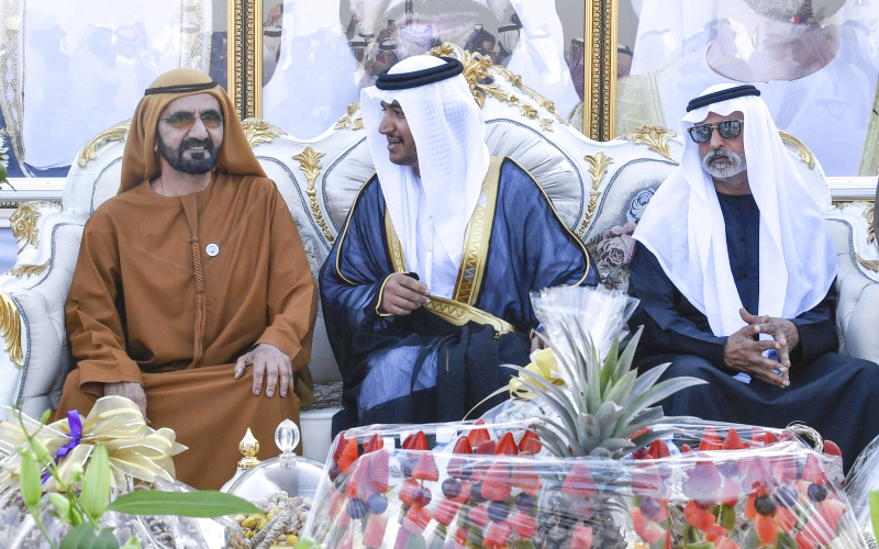 "سموه خلال الحفل بحضور نهيان بن مبارك"