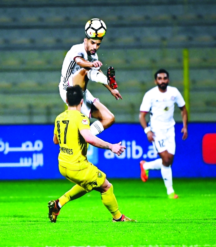 "جانب من مباراة الوصل والجزيرة | البيان"