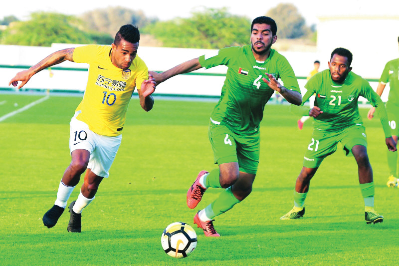 "جانب من لقاء الإمارات وجيانزو الودي | تصوير: إبراهيم صادق"