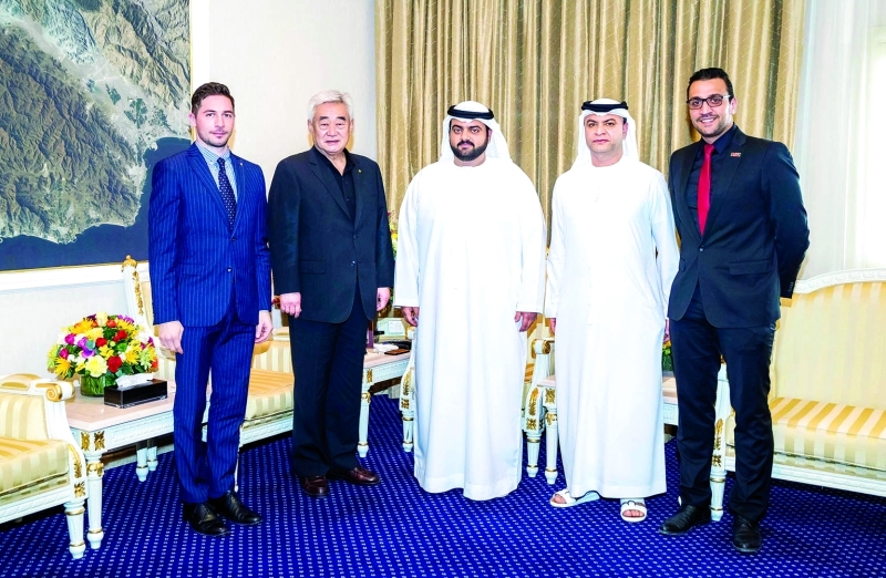 "خلال استقبال ولي عهد الفجيرة لرئيس الاتحاد الدولي للتايكواندو | وام"