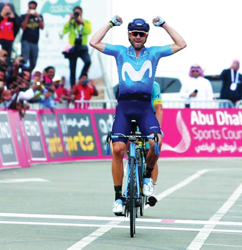 سلطان بن طحنون يتـوّج فالفيـردي بطلاً لطواف أبوظبي