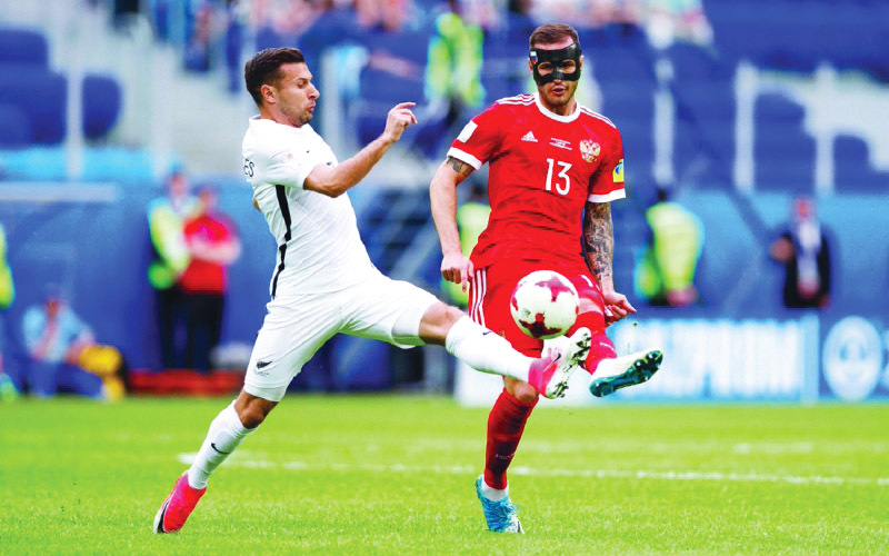 "جانب من مباراة منتخبي روسيا ونيوزلندا في كأس القارات | أرشيفية"