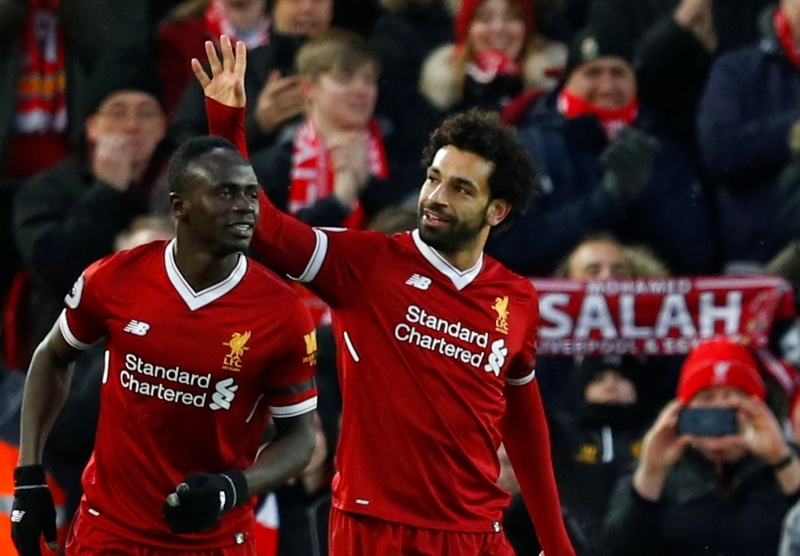 "صلاح يحتفل بأحد أهدافه مع ليفربول | رويترز"