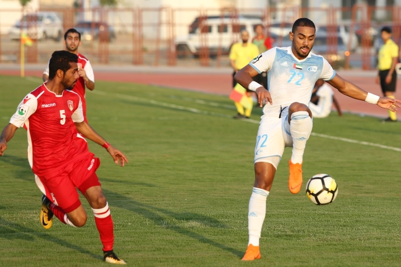 "جانب من مباراة بني ياس و رأس الخيمة | تصوير: إبراهيم صادق"