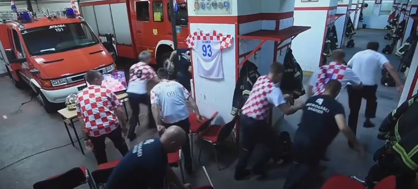 مفاجأة في فيديو فريق الإطفاء الكرواتي