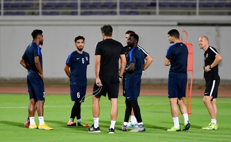 "جانب من تدريبات العين قبل المغادرة ـــ البيان"