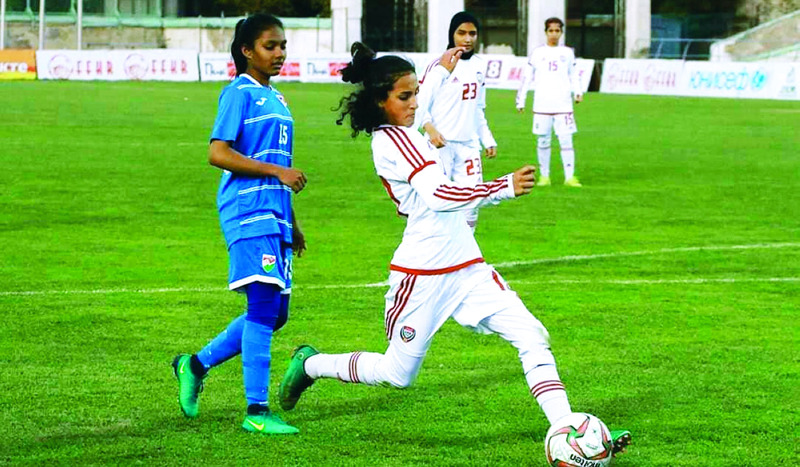 "جانب من مباراة الإمارات والمالديف | البيان"
