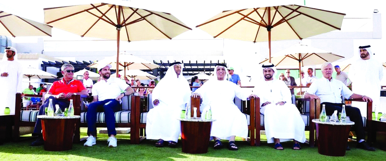 "سعود القاسمي خلال متابعته البطولة | البيان"