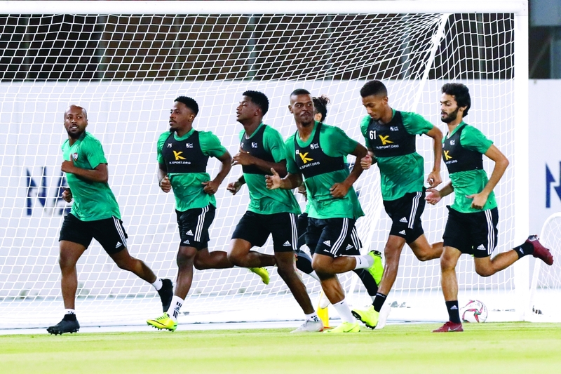 "خلال مران المنتخب الوطني أمس تصوير: عماد علاء الدين"