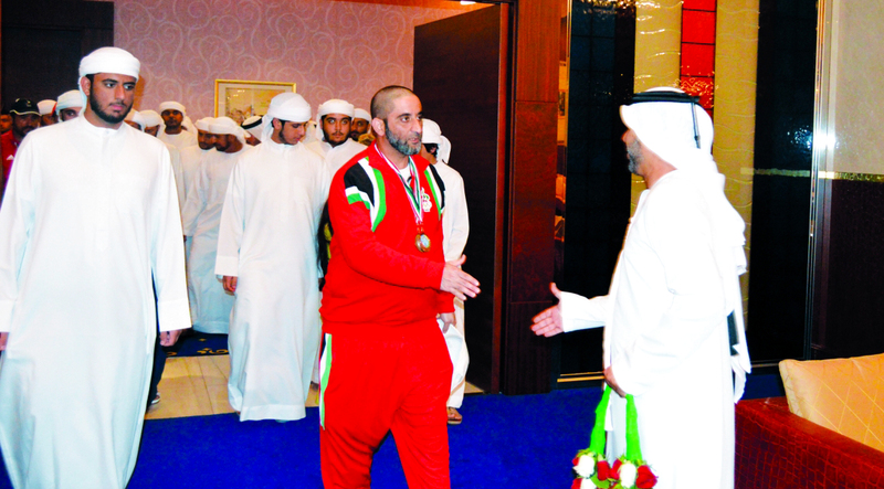 "Ⅶ جانب من استقبال سعيد بن مكتوم وأبطال الرماية | البيان"