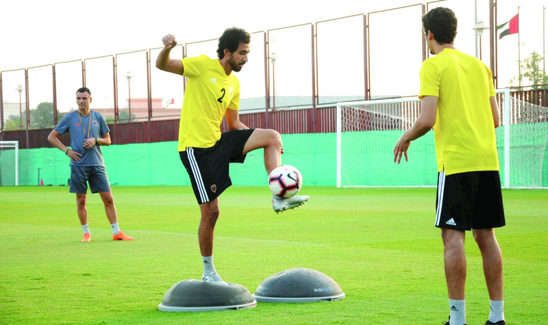 "محمد برغش في تدريبات الوحدة | البيان"