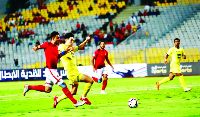 "جانب من لقاء الذهاب بين الوصل والأهلي | البيان"