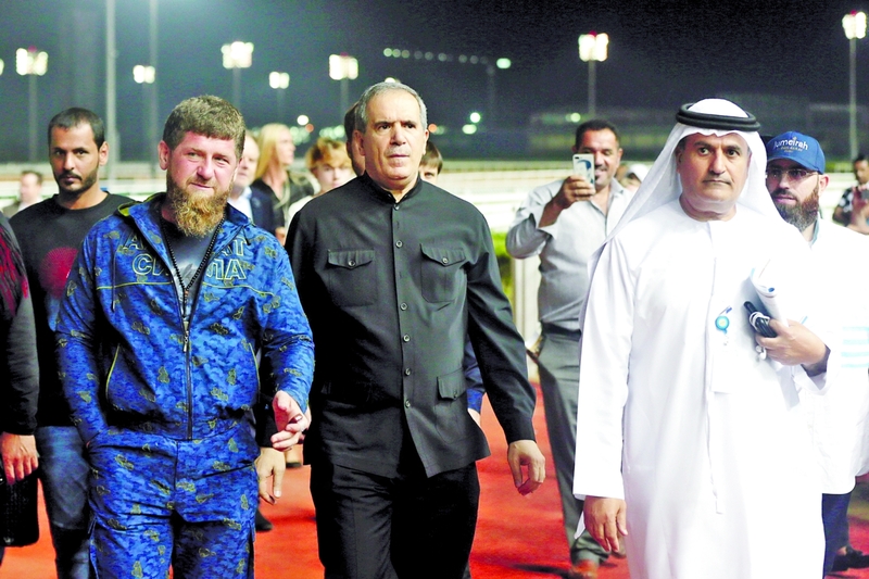 "رمضان قاديروف وسعيد الطاير خلال السباق | البيان"