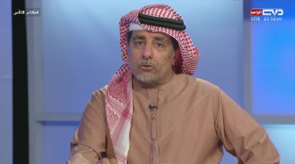 محلل دبي الرياضية عبدالرحمن محمد يغمى عليه في تحليله لمباراة منتخبنا